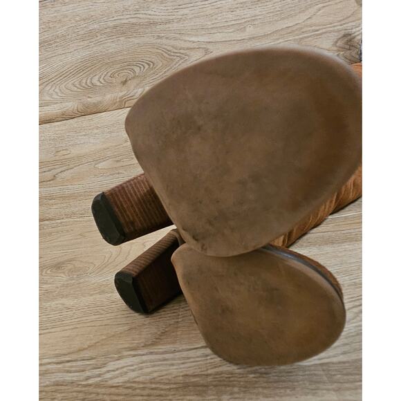 Steve Madden Orlando Palisade Chestnut Leather Knee High Boots Suede Womens 6.5 - Picture 11 of 12